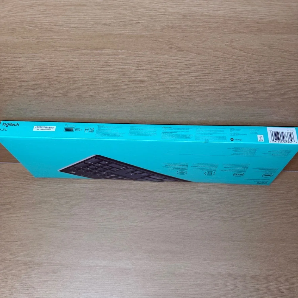 Logitech K270 Full-Size Wireless Keyboard Black USB Unifying Receiver New‎ NIB